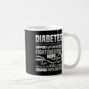 Caneca De Café Combater a Consciência da Diabetes Suporte à Esper