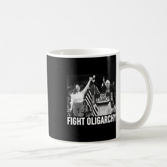 Caneca De Café Combater A Oligarchy, Protestar E Resistir A Berni (Direita)