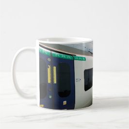 Caneca De Café Comboio azul e branco