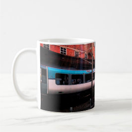 Caneca De Café Comboio azul e prata