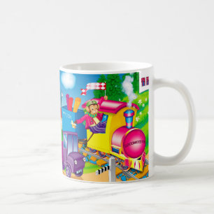 Caneca De Café comboio e carro