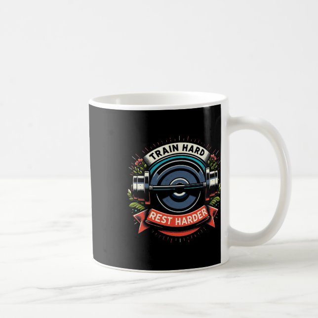 Caneca De Café Comboio Hart Rest Harder Barbell Bodybuilding (Direita)