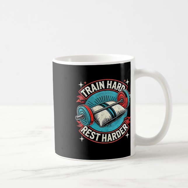Caneca De Café Comboio Hart Rest Harder Barbell Bodybuilding 1 (Direita)