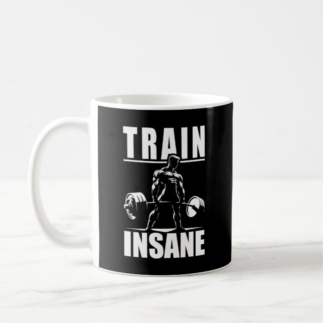 Caneca De Café Comboio Insano - Gym Motivacional, Malhação de Wor (Esquerda)