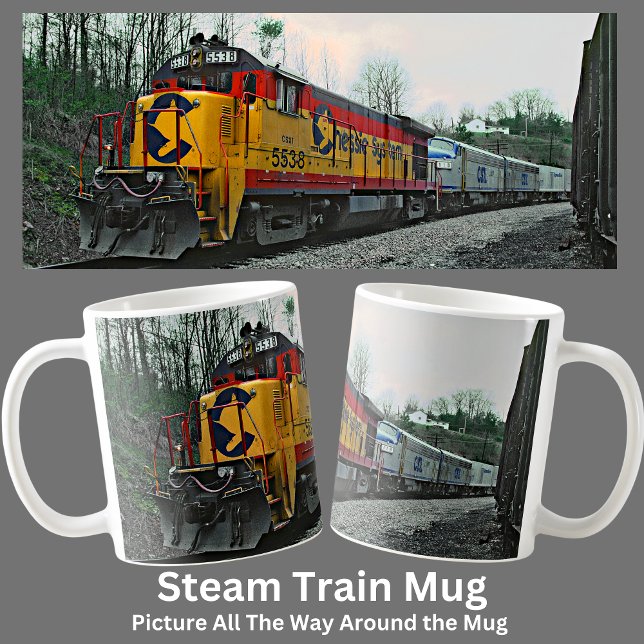 Caneca De Café Comboio-locomotiva diesel CSX (Criador carregado)