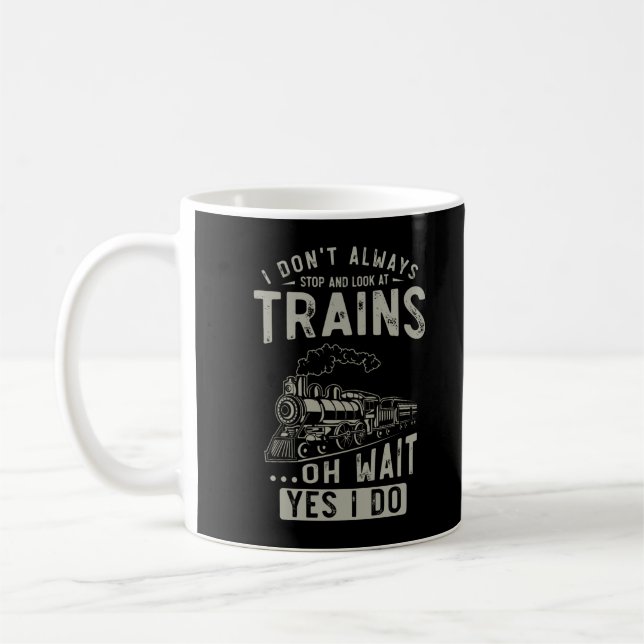 Caneca De Café Comboio Pista Funny Trainspotter Locomotiva Ferrov (Esquerda)