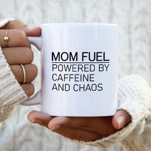 Caneca De Café Combustível de Mãe Alimentado por Cafeína e Caos