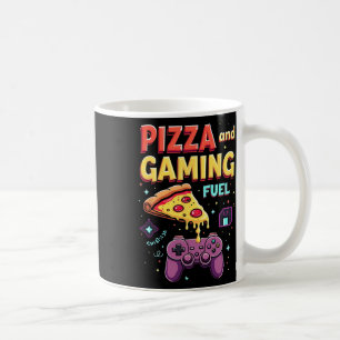 Caneca De Café Combustível de Pizza e Jogos, jogador engraçado e 