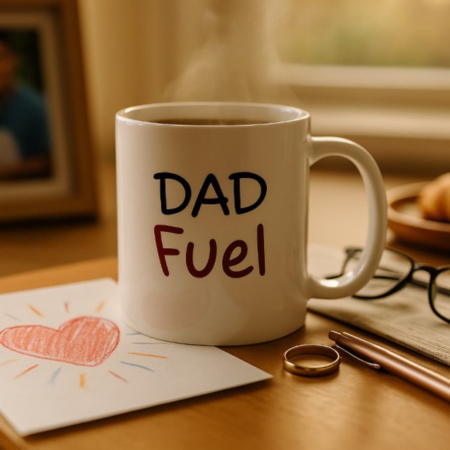 Caneca De Café Combustível para o Papai Engraçado  (Criador carregado)