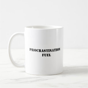 Caneca De Café Combustível Procrastinante - Mug De Café Engraçado