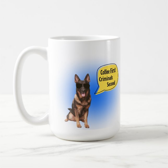 Caneca De Café Combustível Unidade Polícia da K9 Presente Policia (Esquerda)
