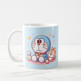 Caneca De Café Come Come Cat And Doraemon