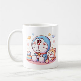 Caneca De Café Come Come Cat And Doraemon