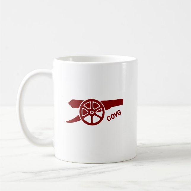 Caneca De Café Come On You Gunners COYG (Esquerda)