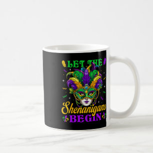 Caneca De Café Começam as Travessuras Máscara de Bobo Carnaval Ma
