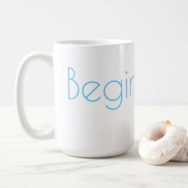 Caneca De Café Começar Novamente Mug (Com Donut)