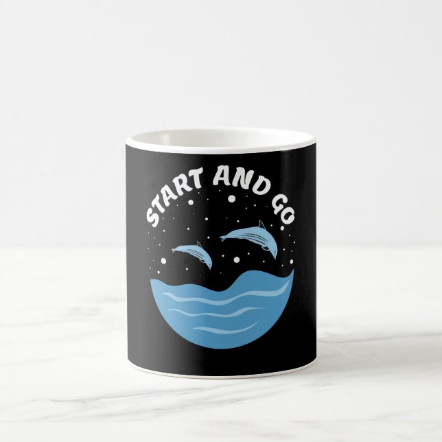 Caneca De Café Comece e vá! - Golfinhos Cujos (Centro)