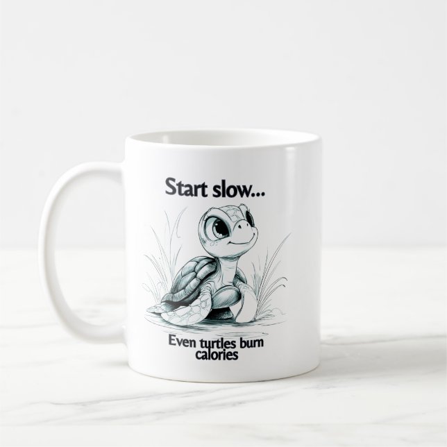 Caneca De Café Comece pequeno... ânimo  (Esquerda)