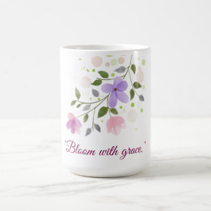 Caneca De Café Comece seu dia suave, forte e florescente.