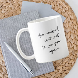 Caneca De Café Comedição Moderna em Preto e Branco