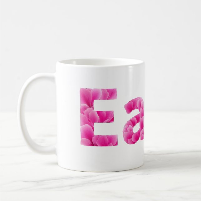 Caneca De Café Comedor Floral Peônia Rosa (Esquerda)