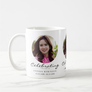 Caneca De Café Comemoração de Vida Memorial de Foto Lembrança