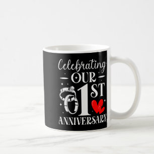 Caneca De Café Comemorando nosso 1º aniversário de casamento 1 an