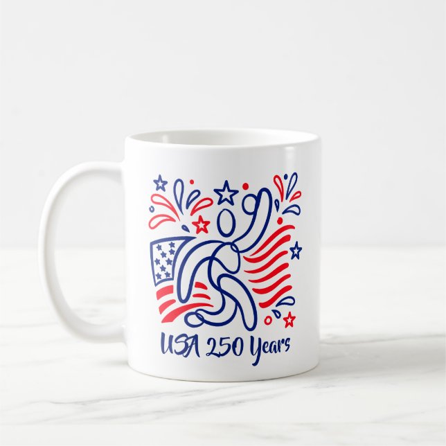 Caneca De Café comemorando o 250º aniversário da América (Esquerda)