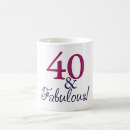 Caneca De Café comemorando quarenta e fabuloso