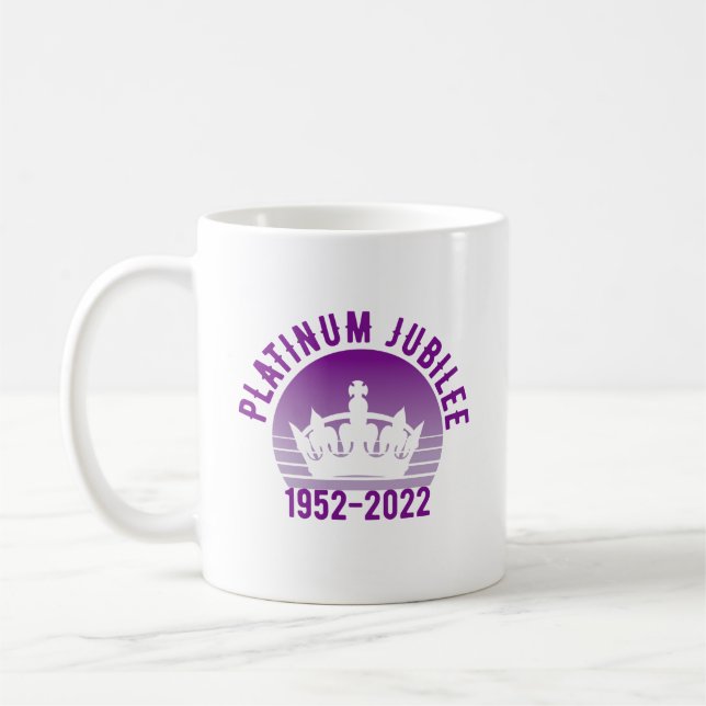 Caneca De Café Comemorativa de Platinum Jubilee 1952-2022  (Esquerda)
