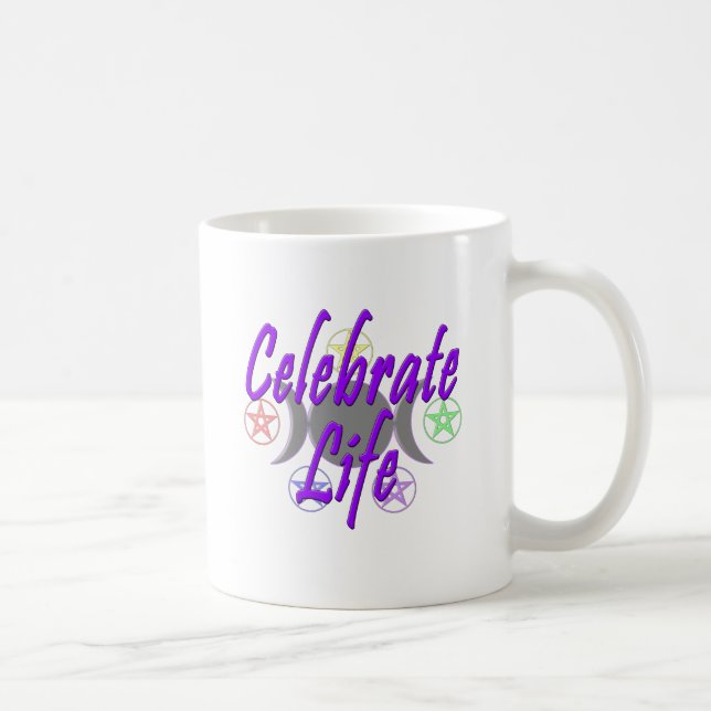 Caneca De Café Comemore a vida (Direita)