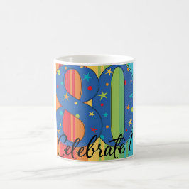 Caneca De Café comemore oitenta anos novo