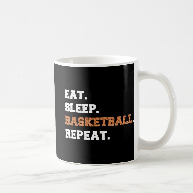 Caneca De Café Comer. Dormir. Basquete. Repetir. t Discussão dive (Direita)