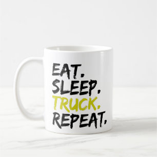 Caneca De Café Comer Dormir Caminhão Repetir Motorista de Caminhã