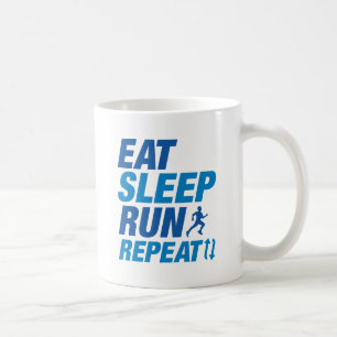 Caneca De Café Comer Dormir Correr Repetir