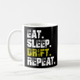 Caneca De Café Comer Dormir Derrapar Repetir - Divertido Derrapar