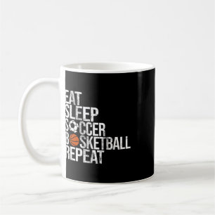 Caneca De Café Comer Dormir Futebol Habilidade Repetir Divertido