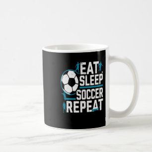 Caneca De Café Comer Dormir Futebol Repetir Diariamente Rotina de
