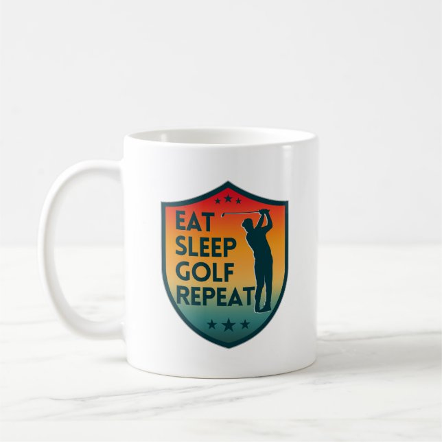 CANECA DE CAFÉ COMER DORMIR GOLF REPETIR (Esquerda)
