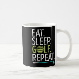 Caneca De Café Comer Dormir Golfe Repetir Golfe Golfista Engraçad
