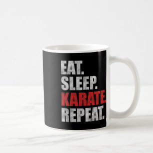 Caneca De Café Comer Dormir Karate Repetir