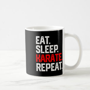 Caneca De Café Comer Dormir Karate Repetir Camiseta Cl Artes Marc