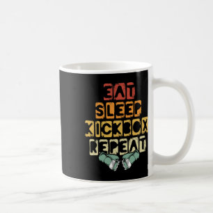 Caneca De Café Comer Dormir Kickbox Repetir Mma Kickboxing Kickbo