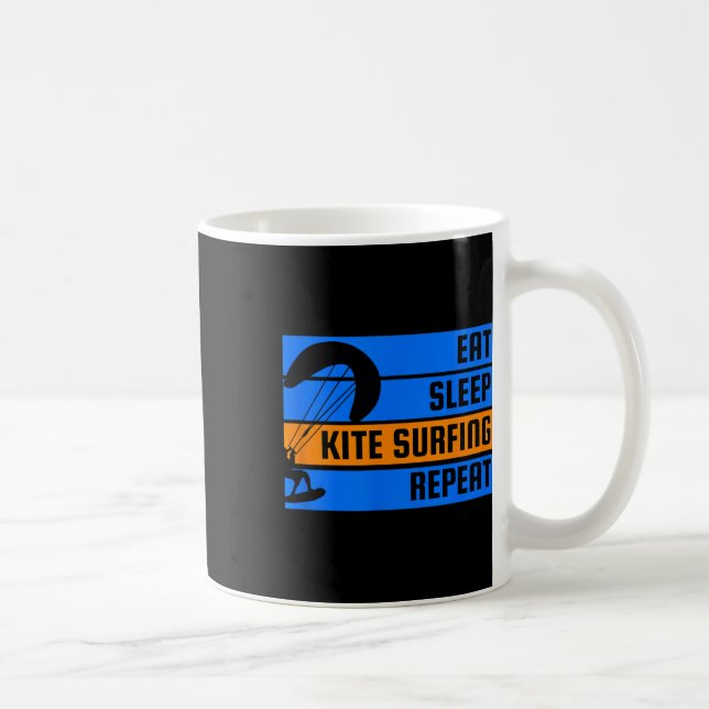 Caneca De Café Comer Dormir Kite Surfing Repetir Kite Surfer  (Direita)