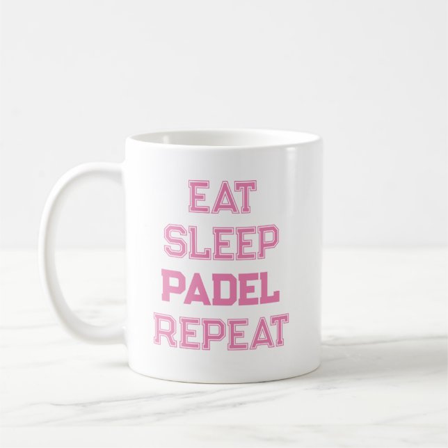 Caneca De Café comer dormir padel repetir padel (Esquerda)