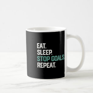 Caneca De Café Comer Dormir Parar Metas Repetir Goleiro Futebol H