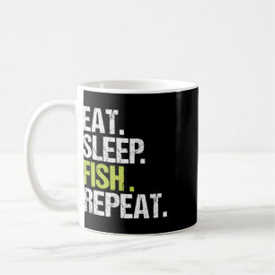 Caneca De Café Comer Dormir Peixe Repetir Camiseta Pesca Pescador