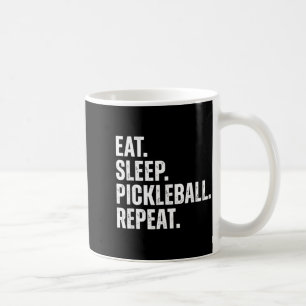 Caneca De Café Comer dormir pickleball repetir presente engraçado