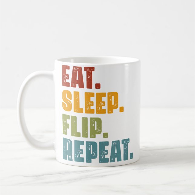 Caneca De Café Comer Dormir Virar Repetir - Ginástica Divertida P (Esquerda)