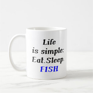 Caneca De Café comer peixe dormindo
